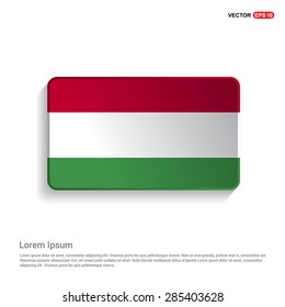 Hungary flag isolated on white background - vector illustration