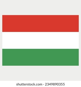 Ungarische Flagge, einzelne Vektorgrafik