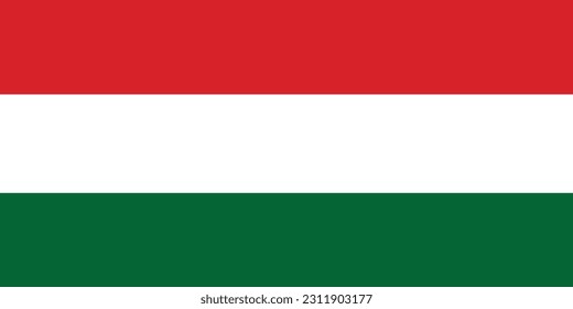 Hungary flag national emblem graphic element Illustration template design.