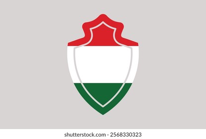 Hungary flag national emblem graphic element Illustration template design.