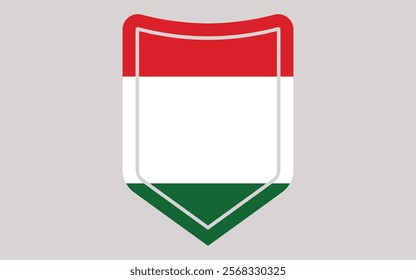 Hungary flag national emblem graphic element Illustration template design.