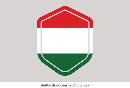 Hungary flag national emblem graphic element Illustration template design.