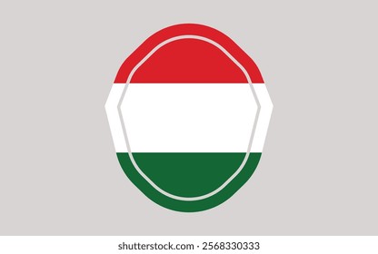 Hungary flag national emblem graphic element Illustration template design.