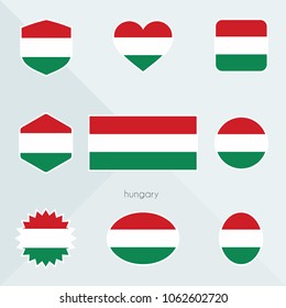 Hungary flag. National flag of Hungary. Hungary vector flag button. Hungary independence day.