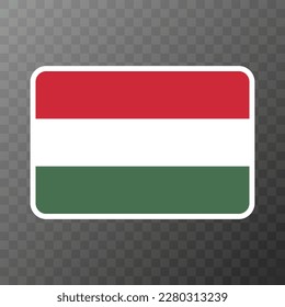 Hungary flag, official colors and proportion. Vector illustration.