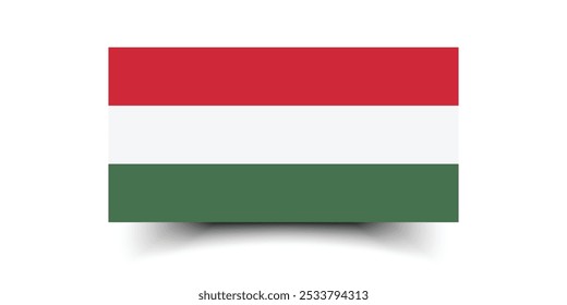 Hungary flag official colors and proportion digital vector illustration