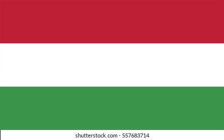 Hungary flag, official colors and proportion correctly. National Hungary flag. Vector illustration, EPS10.