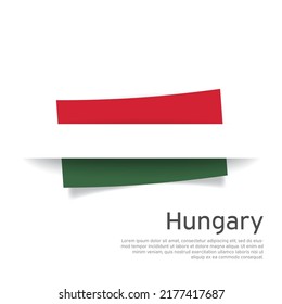 Hungary flag in paper cut style. Creative background in hungary flag colors for holiday card design. National Poster. State hungarian patriotic cover, business booklet, flyer. Vector design