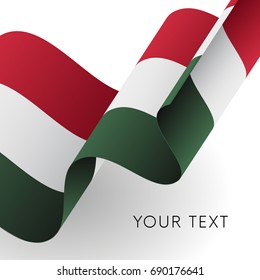Hungary flag. Patriotic design. Vector illustration.