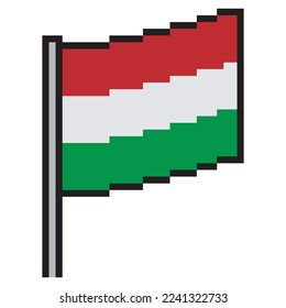 Arte de píxel de bandera de Alemania. Ilustración vectorial