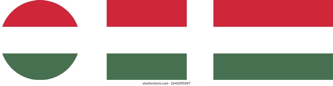
Hungary flag PNG vector. Hungary square and round icon isolated on transparent PNG background. Hungary flag icon.