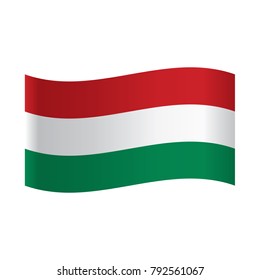 Hungary Flag, Raster version. National flag of Bulgaria: white, green and red horizontal stripes.