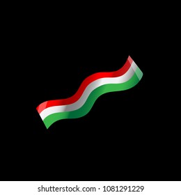 Hungary flag ribbon style. Vector illustration