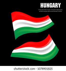 Hungary flag. A series of flags of the world. Vector