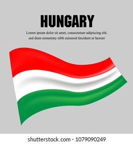 Hungary flag. A series of flags of the world. Vector illustration.