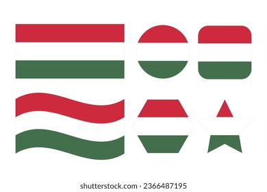 La bandera de Hungría es una simple ilustración del día de la independencia o de las elecciones