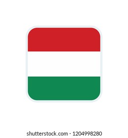 Hungary flag. Hungary square flag.