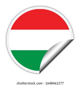 Ungarische Flagge. Rundflagge Ungarn - Vektorillustration 