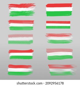 Bandera de Hungría de varias formas