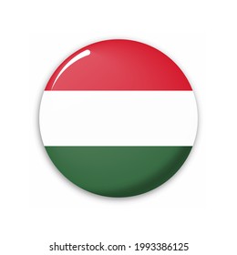 Ungarische Flagge, Vektordesign mit runder Form und Symbol