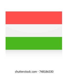 Hungary Flag Vector Icon - Illustration