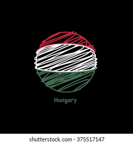 Hungary flag vector illustration.