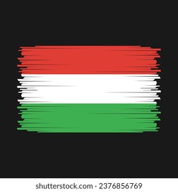Hungary Flag Vector Illustration Design