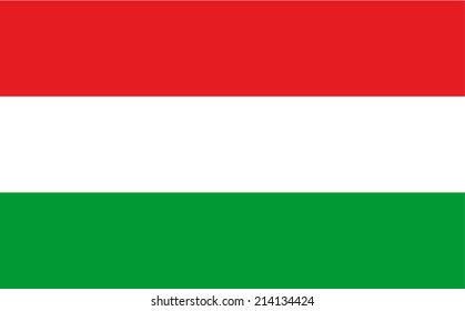 Hungary flag vector illustration isolated. Europe union state national symbol. EU. 