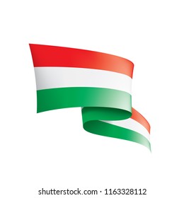 Hungary flag, vector illustration on a white background