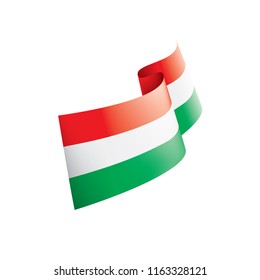 Hungary flag, vector illustration on a white background