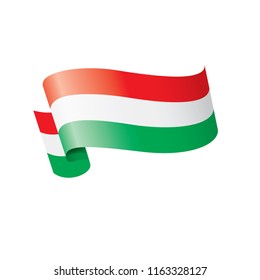 Hungary flag, vector illustration on a white background