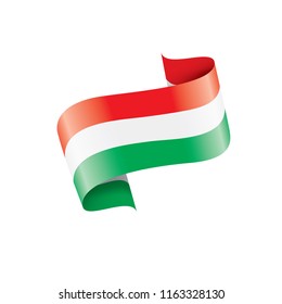 Hungary flag, vector illustration on a white background