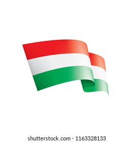 Hungary flag, vector illustration on a white background
