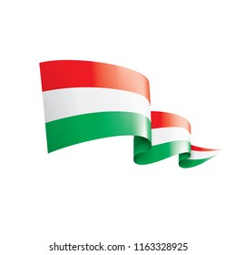 Hungary flag, vector illustration on a white background