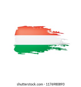 Hungary flag, vector illustration on a white background