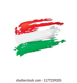 Hungary flag, vector illustration on a white background