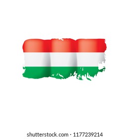 Hungary flag, vector illustration on a white background