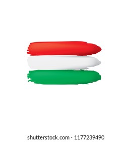 Hungary flag, vector illustration on a white background