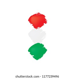 Hungary flag, vector illustration on a white background