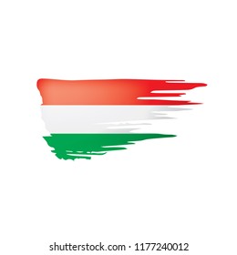 Hungary flag, vector illustration on a white background