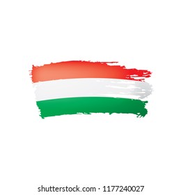 Hungary flag, vector illustration on a white background