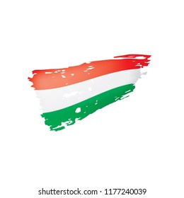 Hungary flag, vector illustration on a white background