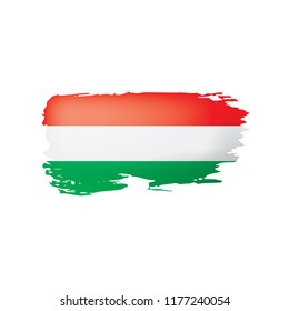 Hungary flag, vector illustration on a white background