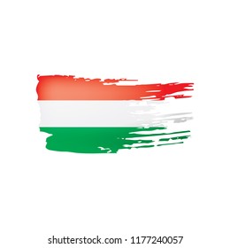 Hungary flag, vector illustration on a white background