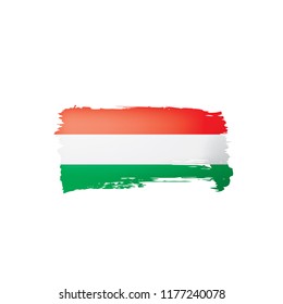 Hungary flag, vector illustration on a white background