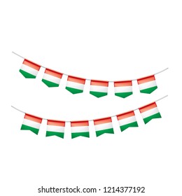 Hungary flag, vector illustration on a white background