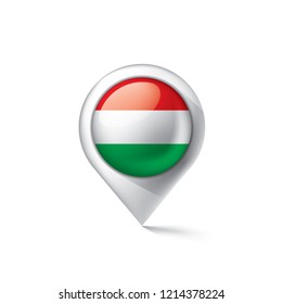 Hungary flag, vector illustration on a white background