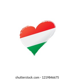 Hungary flag, vector illustration on a white background