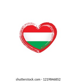 Hungary flag, vector illustration on a white background