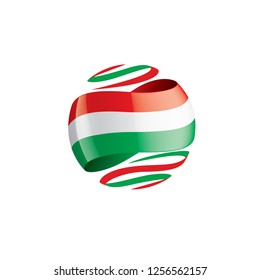 Hungary flag, vector illustration on a white background